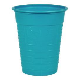 Copo de Plastico PS Turquesa 200ml Ø7cm (50 Unidades)