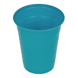 Copo de Plastico PS Turquesa 200ml Ø7cm (50 Unidades)