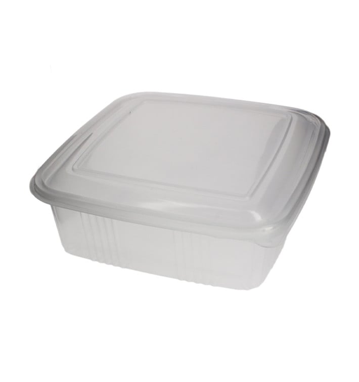 Embalagem Plastico Quadrado Tampa Bisagra PP 1500ml (50 Uds) Embalagem Plastico Quadrado Tampa Bisagra PP 1500ml (50 Uds)