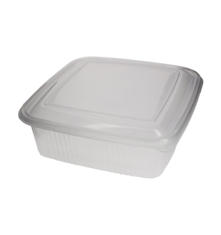 Embalagem Plastico Quadrado Tampa Bisagra PP 1500ml (200 Uds) Embalagem Plastico Quadrado Tampa Bisagra PP 1500ml (200 Uds)