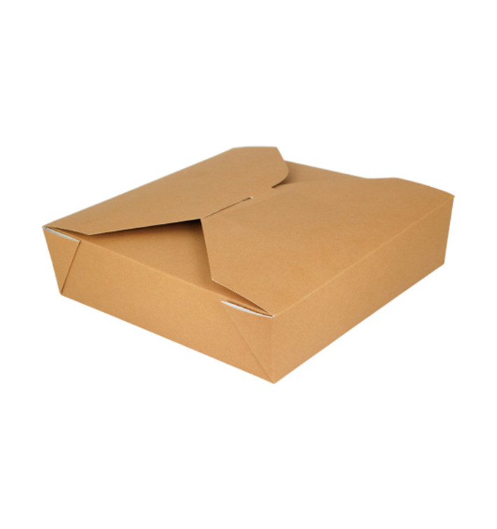 Caixa Cartão TakeAway Kraft 21,7x21,7x6cm 2910ml (35 Uds) Caixa Cartão TakeAway Kraft 21,7x21,7x6cm 2910ml (35 Uds)