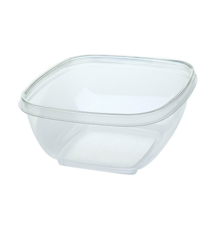 Tigela de Plastico Quadrado PET 500ml 125x125x70mm (500 Uds) Tigela de Plastico Quadrado PET 500ml 125x125x70mm (500 Uds)
