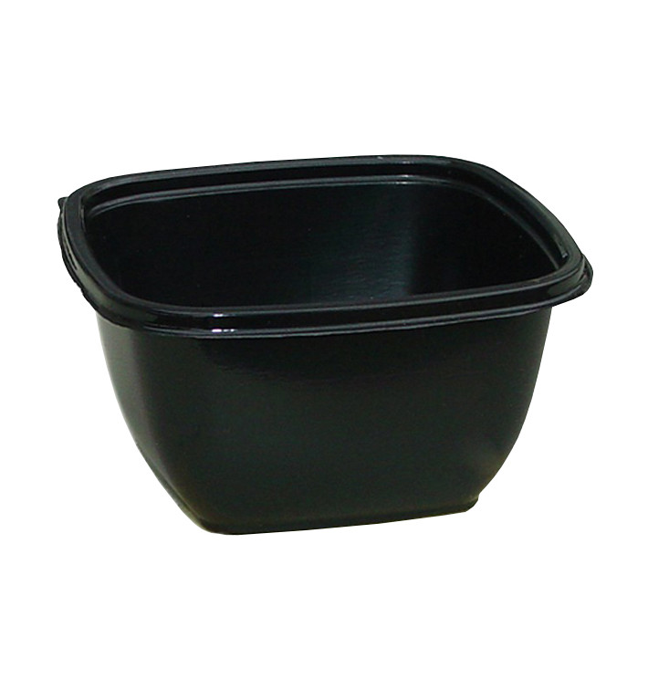 Tigela Plastico Quadrado Preto PET 500ml 125x125x70mm (50 Uds) Tigela Plastico Quadrado Preto PET 500ml 125x125x70mm (50 Uds)