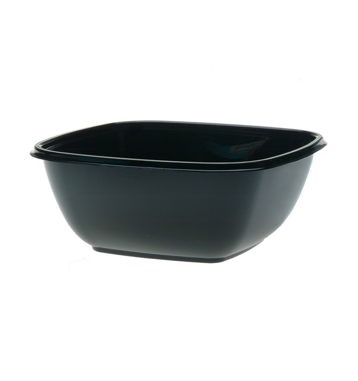 Tigela Plastico Preto PET 1500ml 190x190x80mm (50 Uds) Tigela Plastico Preto PET 1500ml 190x190x80mm (50 Uds)