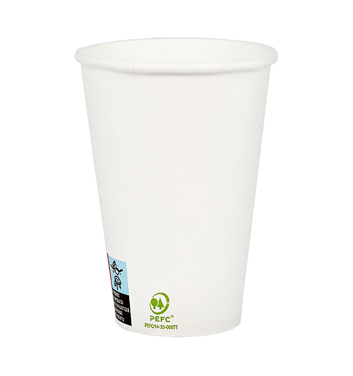 Copo de Cartão 12Oz/385 ml Branco Ø9,0cm (50 Uds)