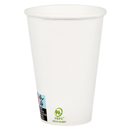 Copo de Cartão 12Oz/360 ml Branco Ø8,0cm (55 Uds)