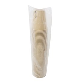 Copos de Cartão 9 Oz/280ml Kraft-Kraft Ø8,1cm (50 Uds)