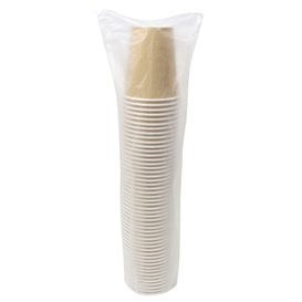 Copos de Cartão 9 Oz/280ml Kraft-Kraft Ø8,1cm (50 Uds)