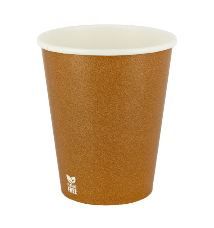 Copo de Cartão Plastic Free 8 Oz/240ml "Caramelo" Ø8cm (1.000 Uds) Copo de Cartão Plastic Free 8 Oz/240ml "Caramelo" Ø8cm (1.000 Uds)