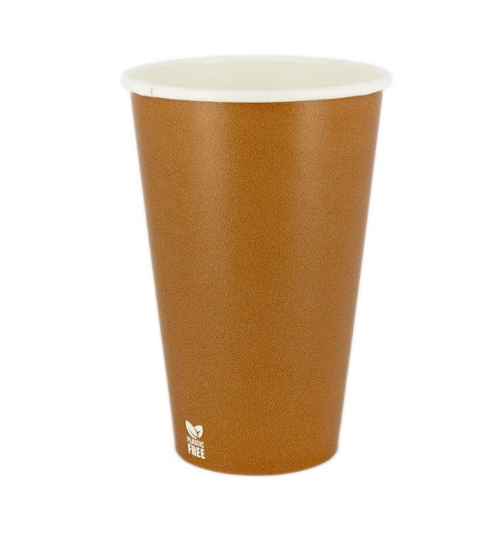 Copo de Cartão Plastic Free 12 Oz/360ml "Caramelo" Ø8cm (1.000 Uds) Copo de Cartão Plastic Free 12 Oz/360ml "Caramelo" Ø8cm (1.000 Uds)