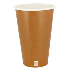 Copo de Cartão Plastic Free 12 Oz/360ml "Caramelo" Ø8cm (1.000 Uds)