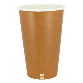 Copo de Cartão Plastic Free 16 Oz/480ml "Caramelo" Ø9cm (1.000 Uds)