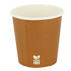 Copo de Cartão Plastic Free 4 Oz/120ml "Caramelo" Ø6,2cm (100 Uds)