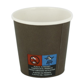 Copo de Cartão 4Oz/120ml Marron Ø6,2cm (100 Uds)