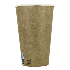 Copo de Cartão 12Oz/360 ml Kraft Ø7,2cm (1.100 Uds)