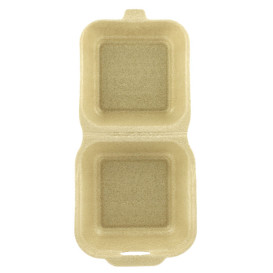 Embalagem Hamburguer XPP Creme 15x15x7cm (125 Uds)