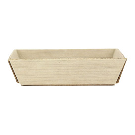 Prato Quadrado Mini de Madeira 6x6x1,5cm (20 Uds)