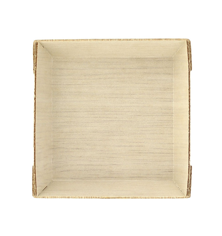 Prato Quadrado Mini de Madeira 6x6x1,5cm (20 Uds) Prato Quadrado Mini de Madeira 6x6x1,5cm (20 Uds)