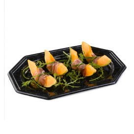Bandeja Plastico Luxo Octog. Marmore 36x24 cm (5 Uds)