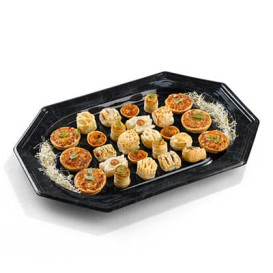 Bandeja Plastico Luxo Octog. Marmore 46x30 cm (5 Uds)