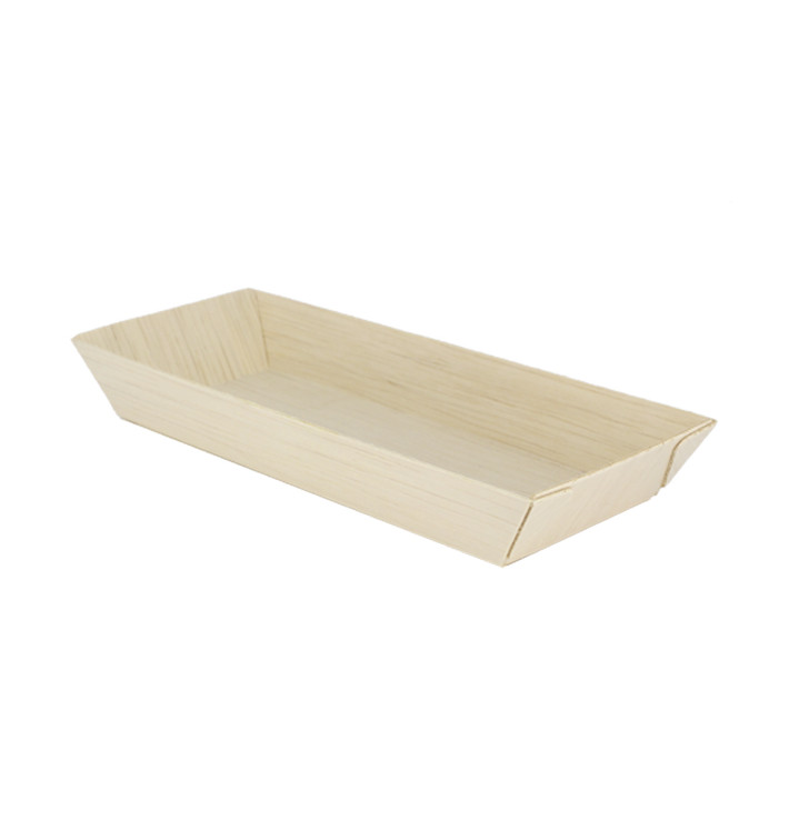Bandeja de Madeira 21,5x8,5x2,8cm 350ml (25 Uds) Bandeja de Madeira 21,5x8,5x2,8cm 350ml (25 Uds)