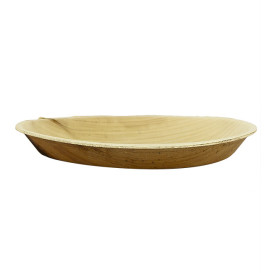 Prato Oval de folha de palmeira 19x12cm (10 Unidades)