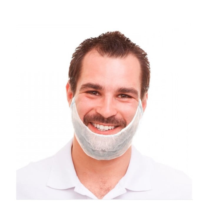 Protetor de barbas em TST PP Acordeão Branco (100 Uds)