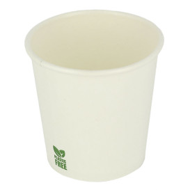Copo de Cartão Plastic Free 4 Oz/120ml Branco Ø6,2cm (100 Uds)