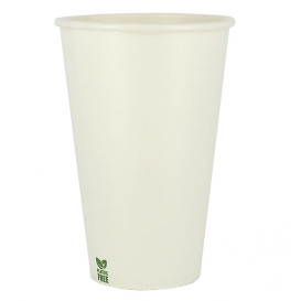 Copo de Cartão Plastic Free 12 Oz/360ml Branco Ø8cm (1.000 Uds)