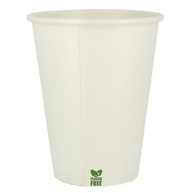Copo de Cartão Plastic Free 14 Oz/420ml Branco Ø9cm (50 Uds)