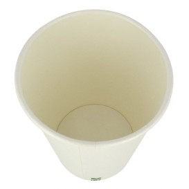 Copo de Cartão Plastic Free 14 Oz/420ml Branco Ø9cm (1.000 Uds)