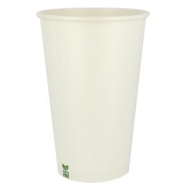 Copo de Cartão Plastic Free 16 Oz/480ml Branco Ø9cm (50 Uds)