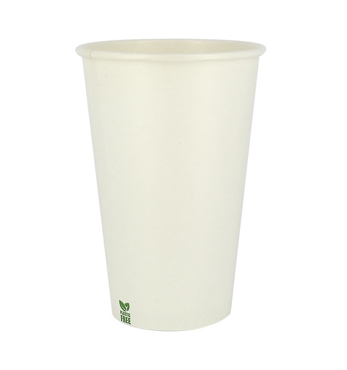 Copo de Cartão Plastic Free 16 Oz/480ml Branco Ø9cm (1.000 Uds) Copo de Cartão Plastic Free 16 Oz/480ml Branco Ø9cm (1.000 Uds)