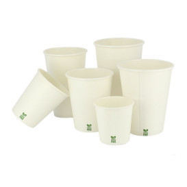 Copo de Cartão Plastic Free 4 Oz/120ml Branco Ø6,2cm (100 Uds)