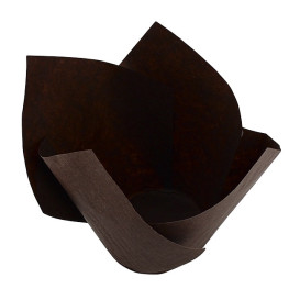 Cápsula Muffin Tulipa Twist Ø50x65/98 mm Marrom (300 Uds)