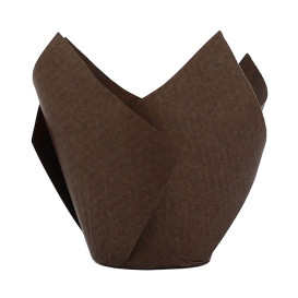 Cápsula Muffin Tulipa Twist Ø50x65/98 mm Marrom (2.000 Uds)