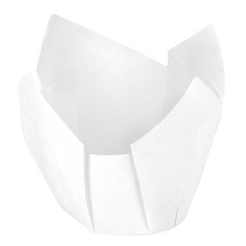 Cápsula Muffin Tulipa Ø50x42/72 mm Branca (135 Uds)