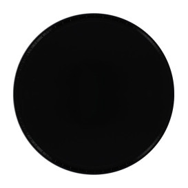 Prato Pizza de Cartão Laminado PET Preto 300 mm (100 Uds)