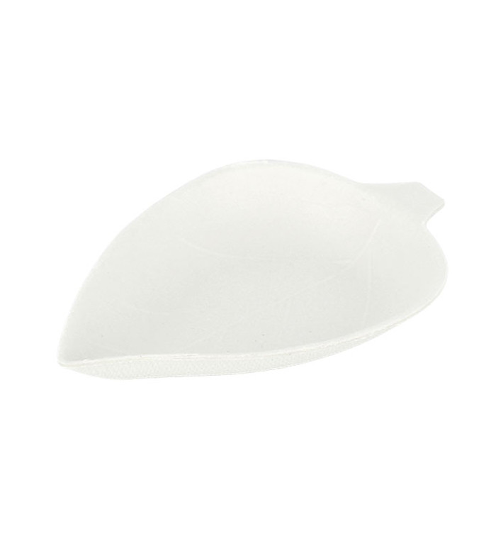 Mini Prato Cana de Açúcar Folha Branco 9x6cm (50 Uds) Mini Prato Cana de Açúcar Folha Branco 9x6cm (50 Uds)