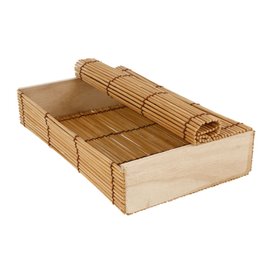Embalagem de Bambu para sushi 23x13x4,5cm (1 Ud)