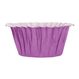 Cápsula Cupcake Violeta 4,9x3,8x7,5cm (500 Unidades)