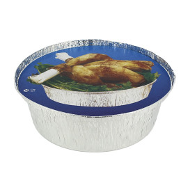 Tampa Embalagem Aluminio Redondo 935 e 1400ml (125 Uds)