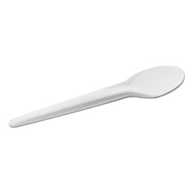 Mini Colher em Papel Branco 13cm (1.000 Uds)