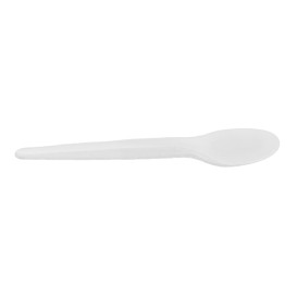 Mini Colher em Papel Branco 13cm (1.000 Uds)