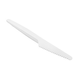 Faca em Papel Branco 17cm (50 Uds)