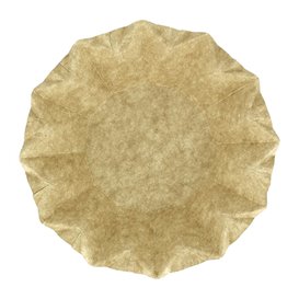 Prato Fundo de Cartão Kraft "Flower" Ø16cm 245g/m² (50 Uds)