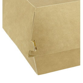 Caixa Hamburguer Mega Kraft Fechamento Duplo 15,5x15,5x10cm (50 Uds)