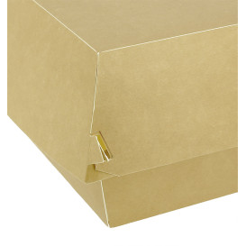 Caixa Hamburguer Kraft XXL Fechamento Duplo 13x13x9cm (400 Uds)