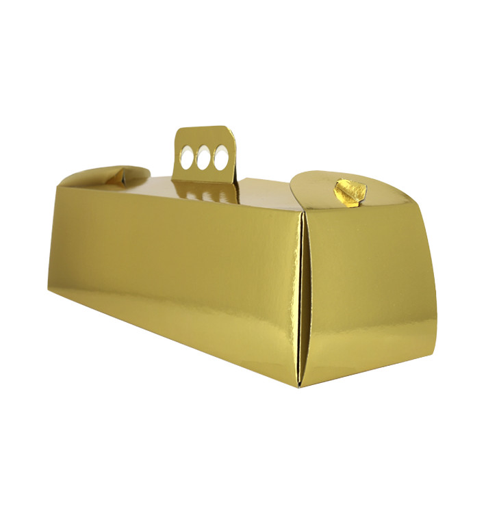 Caixa Cartolina Rectangular Bolo Ouro 12,5x45,5x10,5 cm (100 Uds) Caixa Cartolina Rectangular Bolo Ouro 12,5x45,5x10,5 cm (100 Uds)