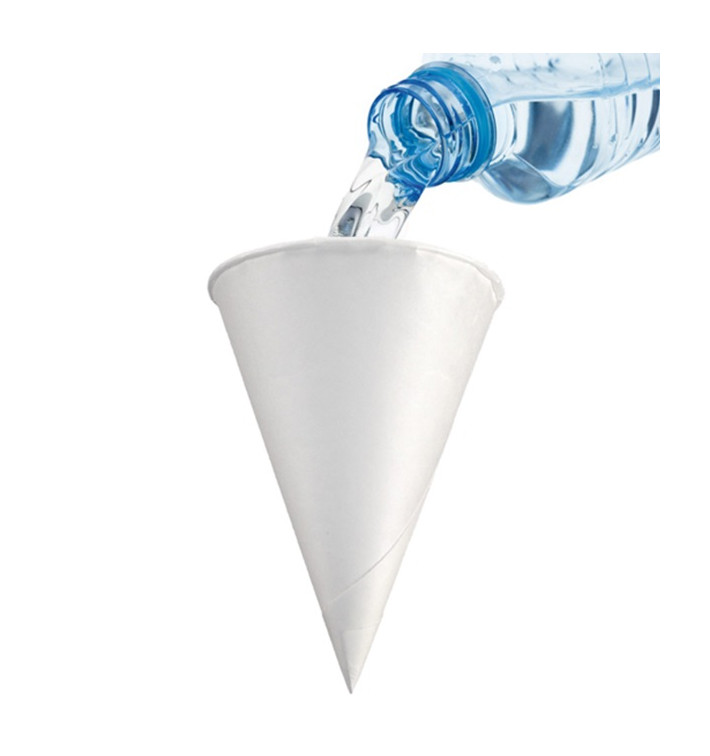 cones de papel para água
